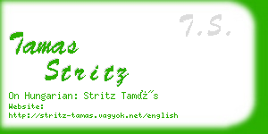 tamas stritz business card